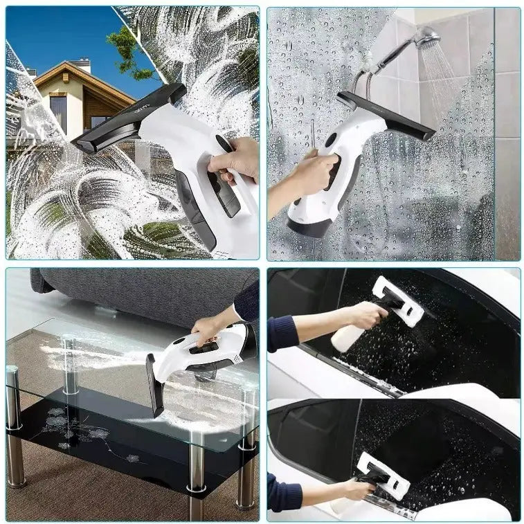 20W Beyaz Kablosuz Şarjlı Otomatik Taşınabilir Cam ve Pencere Temizleyici Homycrate