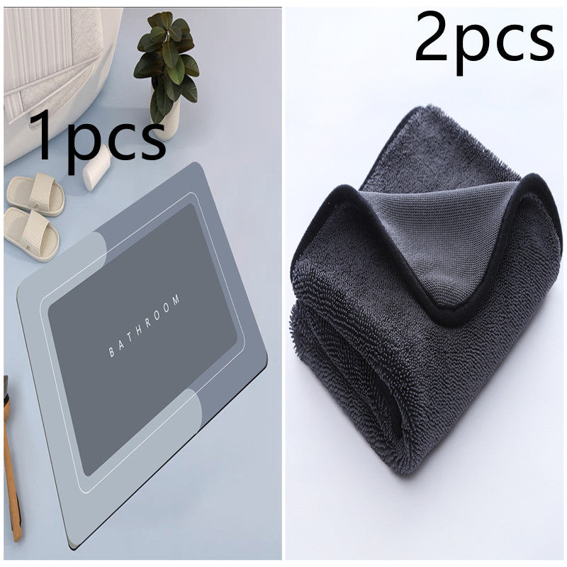 Bathroom Absorbent & Quick-Drying Floor Mat | Non-Slip Soft Rug