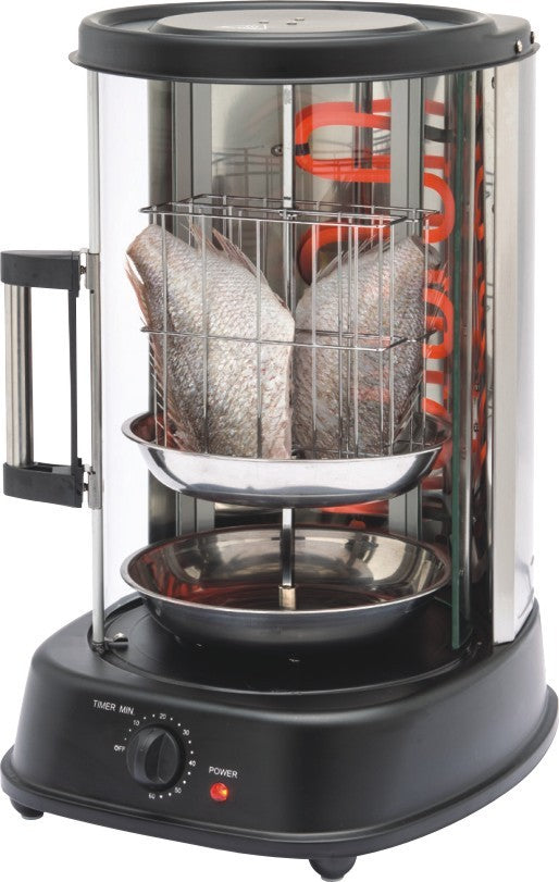 Home Grill Electric Rotisserie | Indoor Smokeless Chicken & Skewer Stove